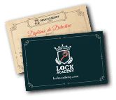 Diplome de detectives de la Lock Academy - Escape Game Paris