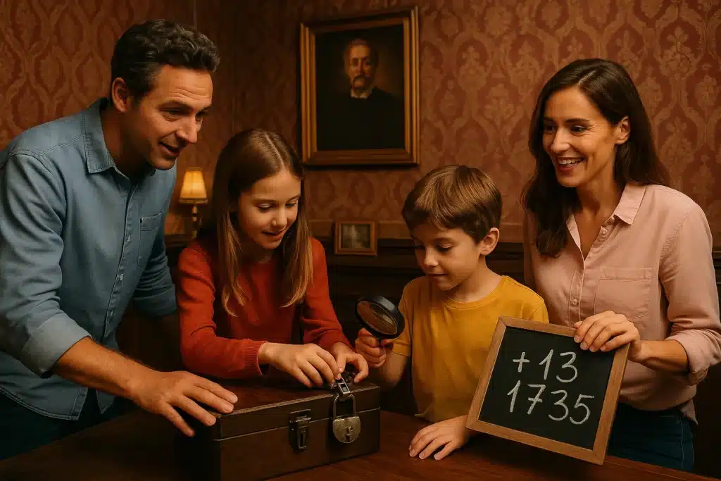 Famille participant à un escape game immersif à Paris - Lock Academy