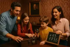 Famille participant à un escape game immersif à Paris - Lock Academy